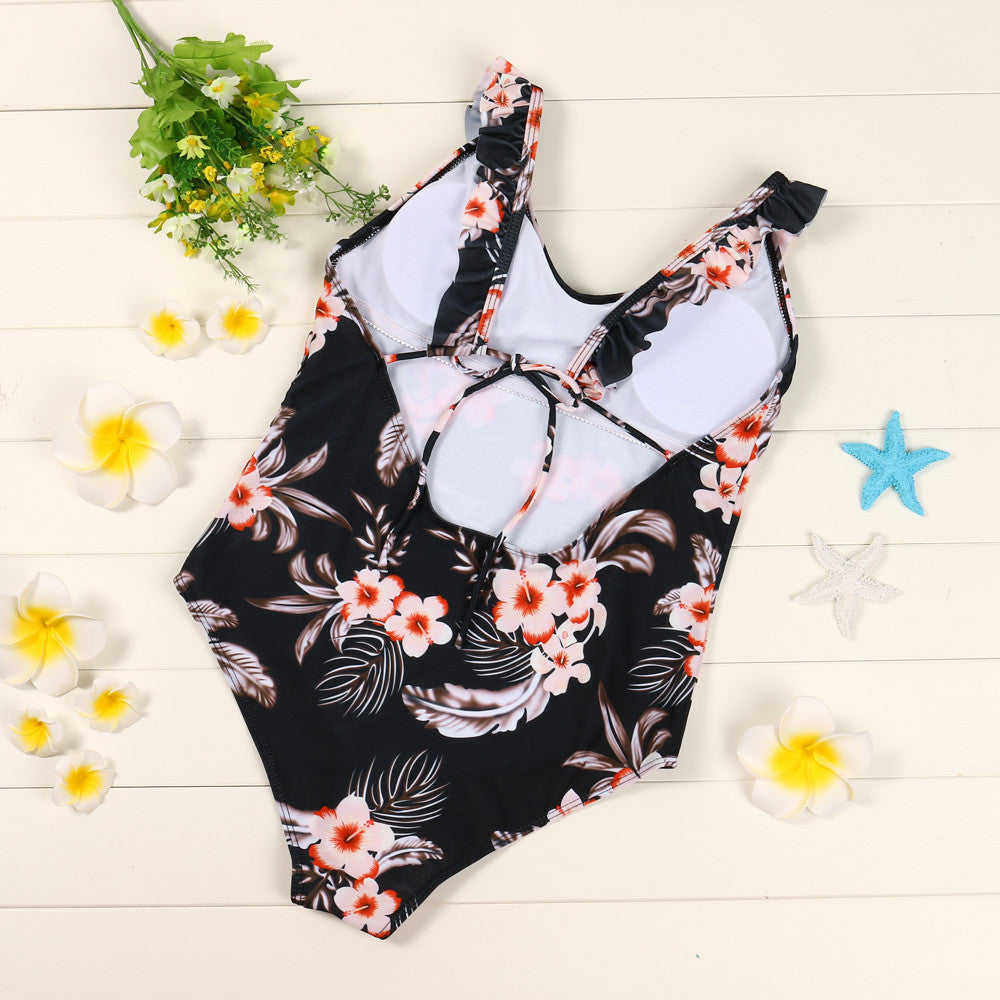 Traje de baño floral de una solo pieza