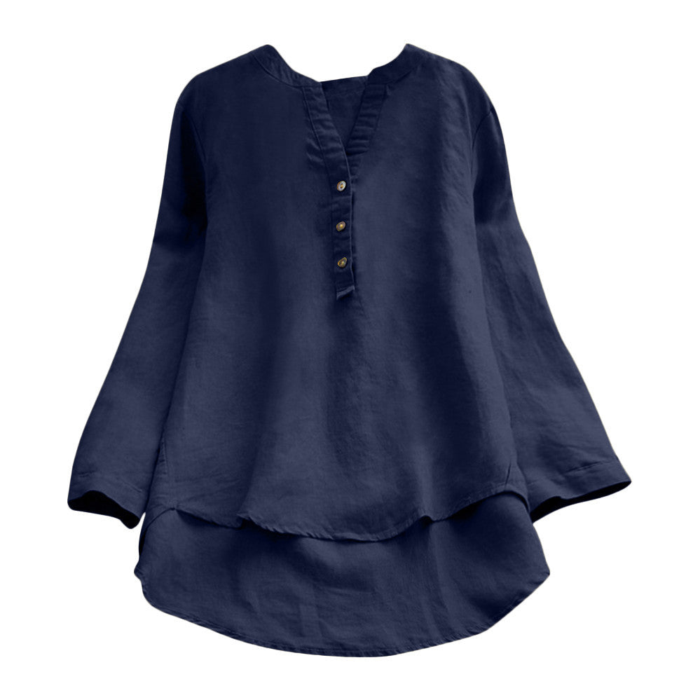 Linda blusa retro casual manga larga