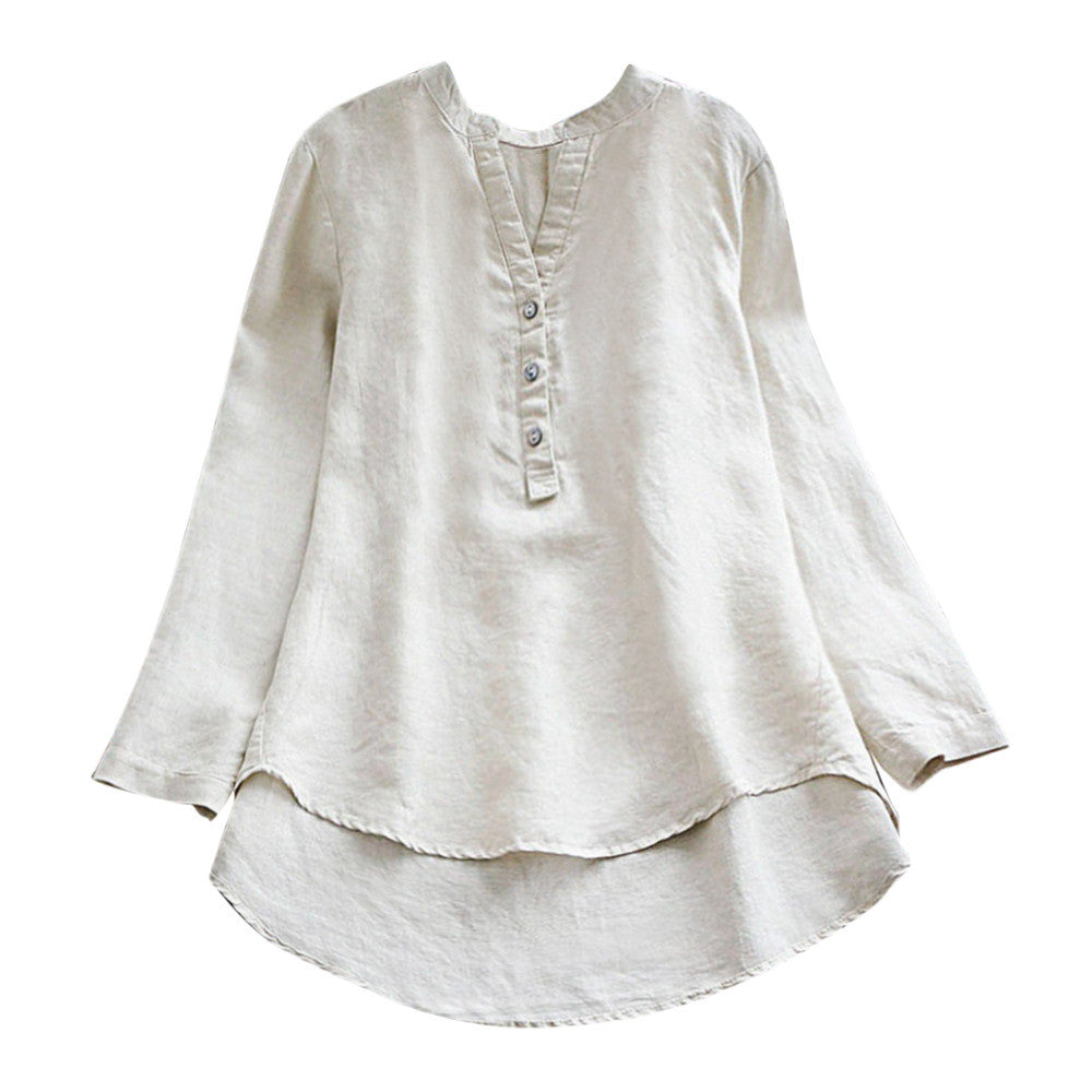 Linda blusa retro casual manga larga