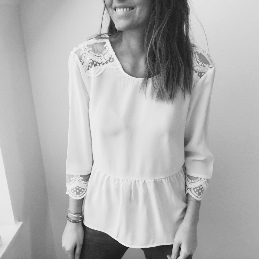 Linda blusa de encaje