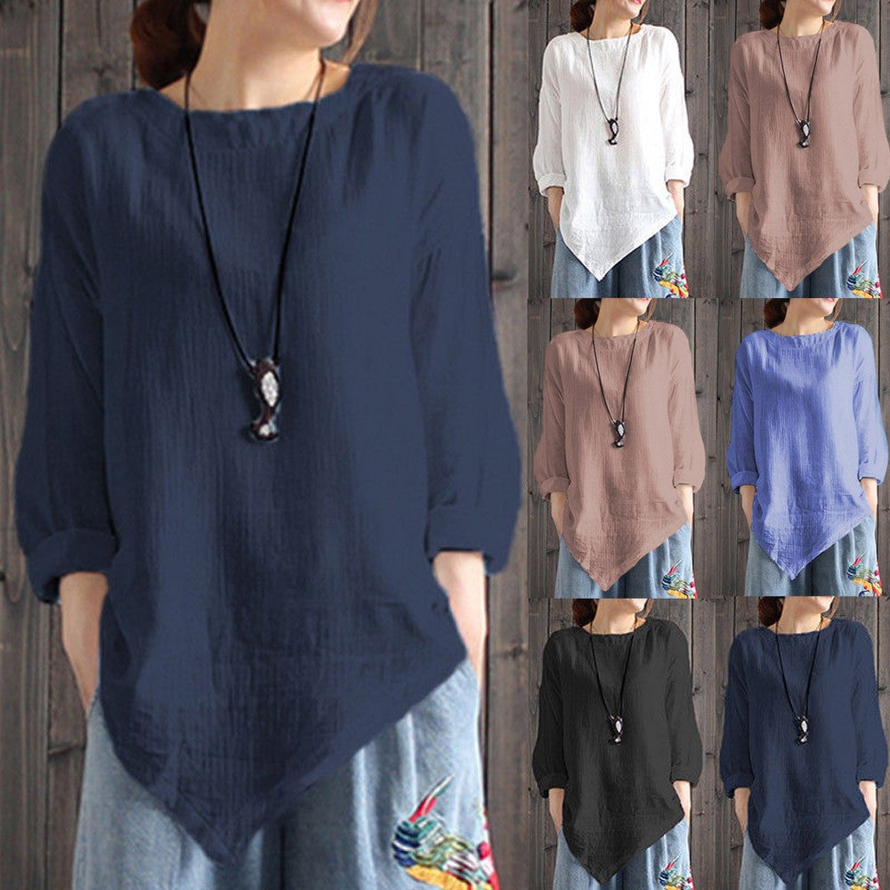 Preciosa blusa de corte asimétrico