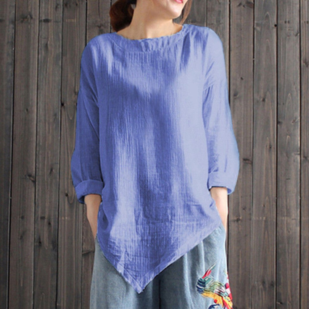 Preciosa blusa de corte asimétrico