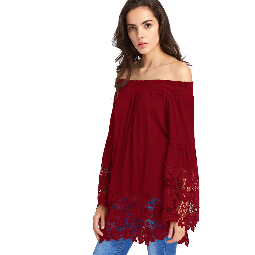 Blusa color sólido en algodón