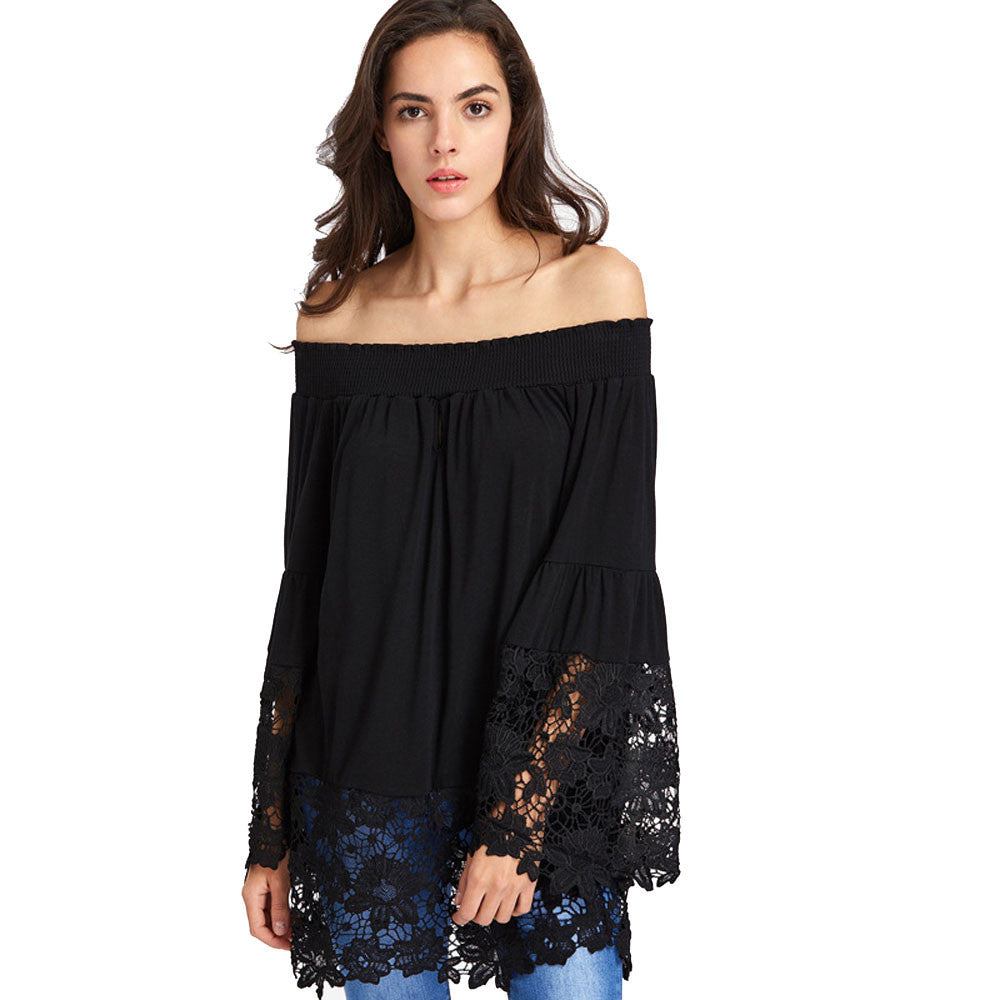 Blusa color sólido en algodón