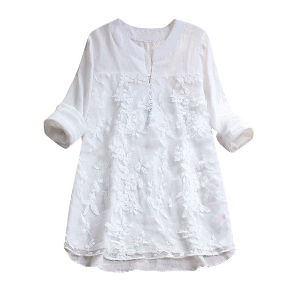 Preciosa blusa de lino, holgada y cómoda.