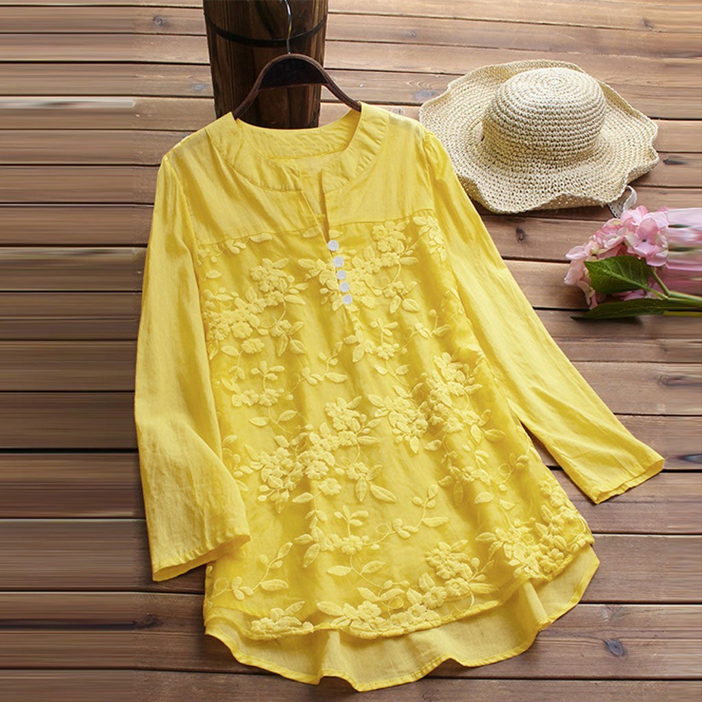 Preciosa blusa de lino, holgada y cómoda.