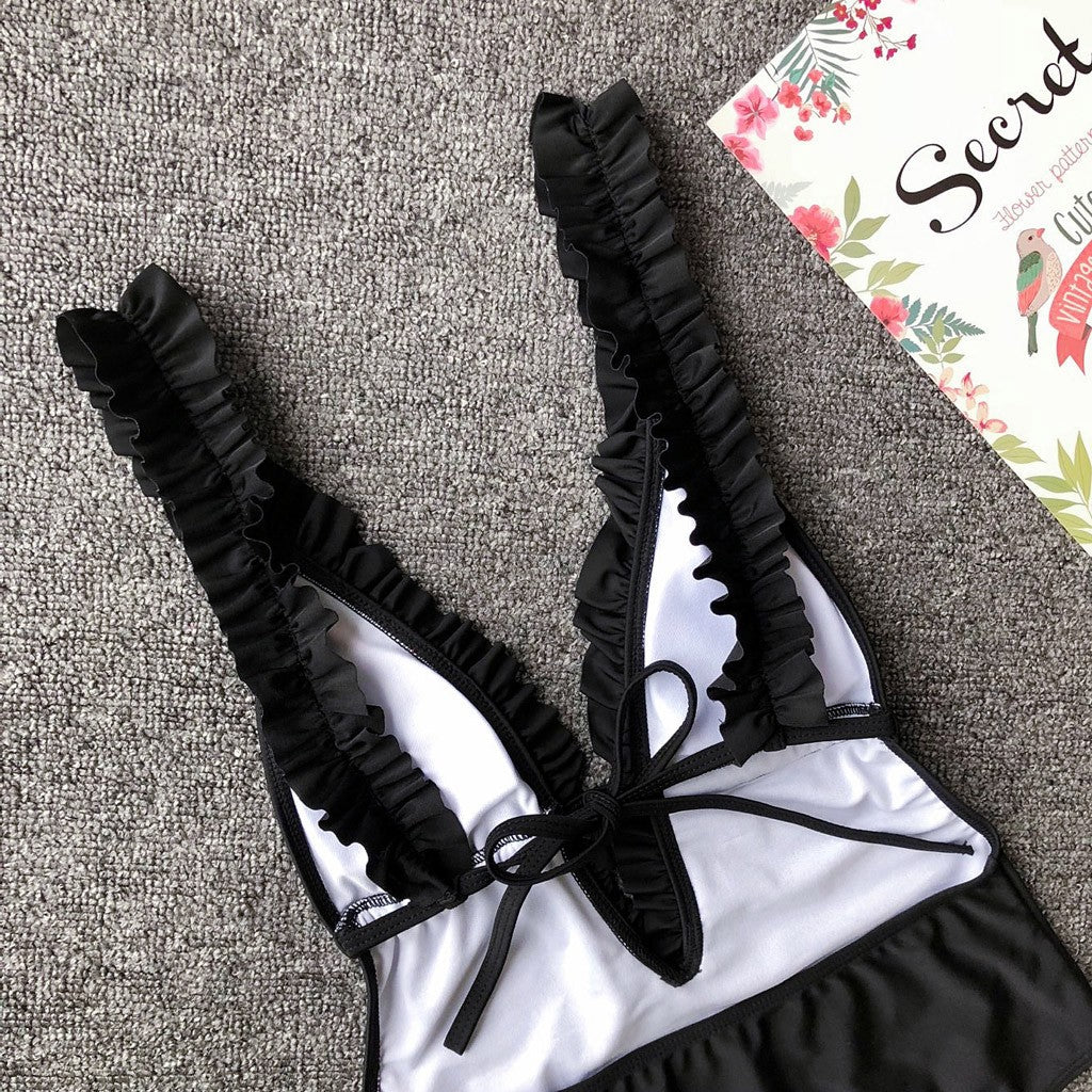 Traje de baño escote bajo