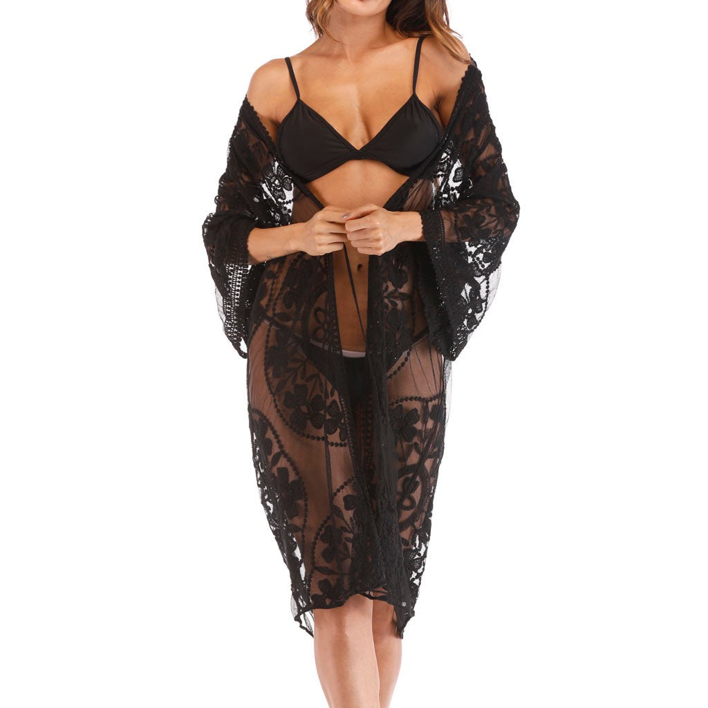 Preciosa salida de baño de encaje